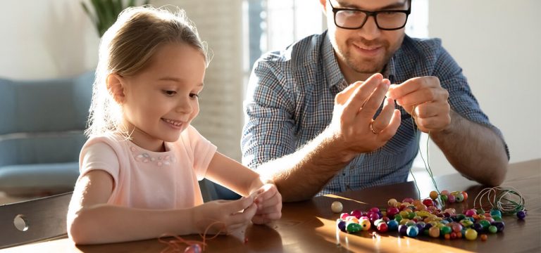 perline in legno per bambini