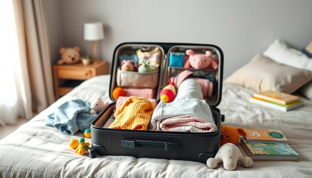 organizzare valigia per viaggio con bambini